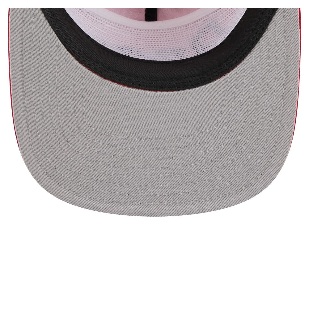 Los Angeles Angels Retro Satin Script Golfer Adjustable Hat Red | New Era
