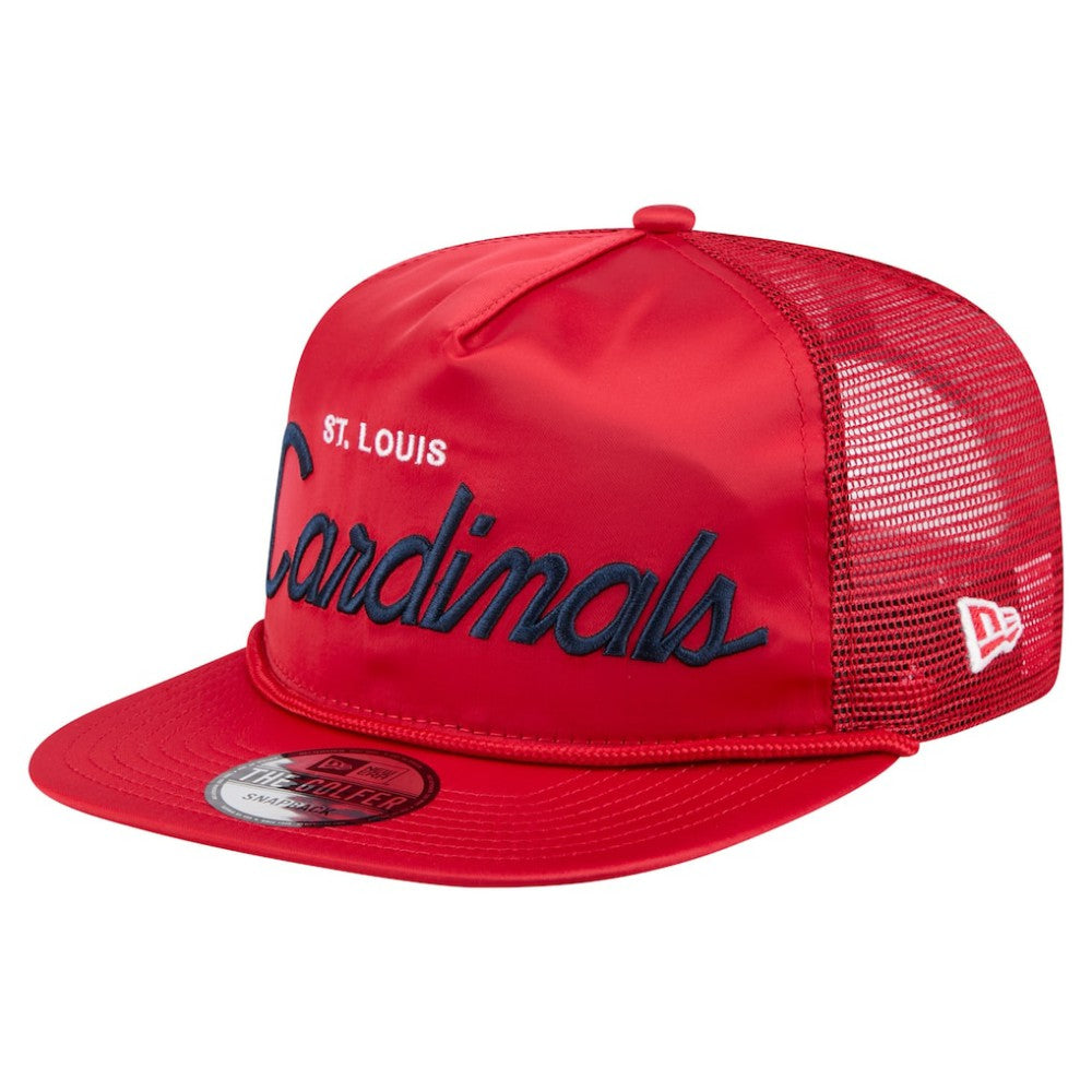 St. Louis Cardinals Retro Satin Script Golfer Adjustable Hat Red | New Era