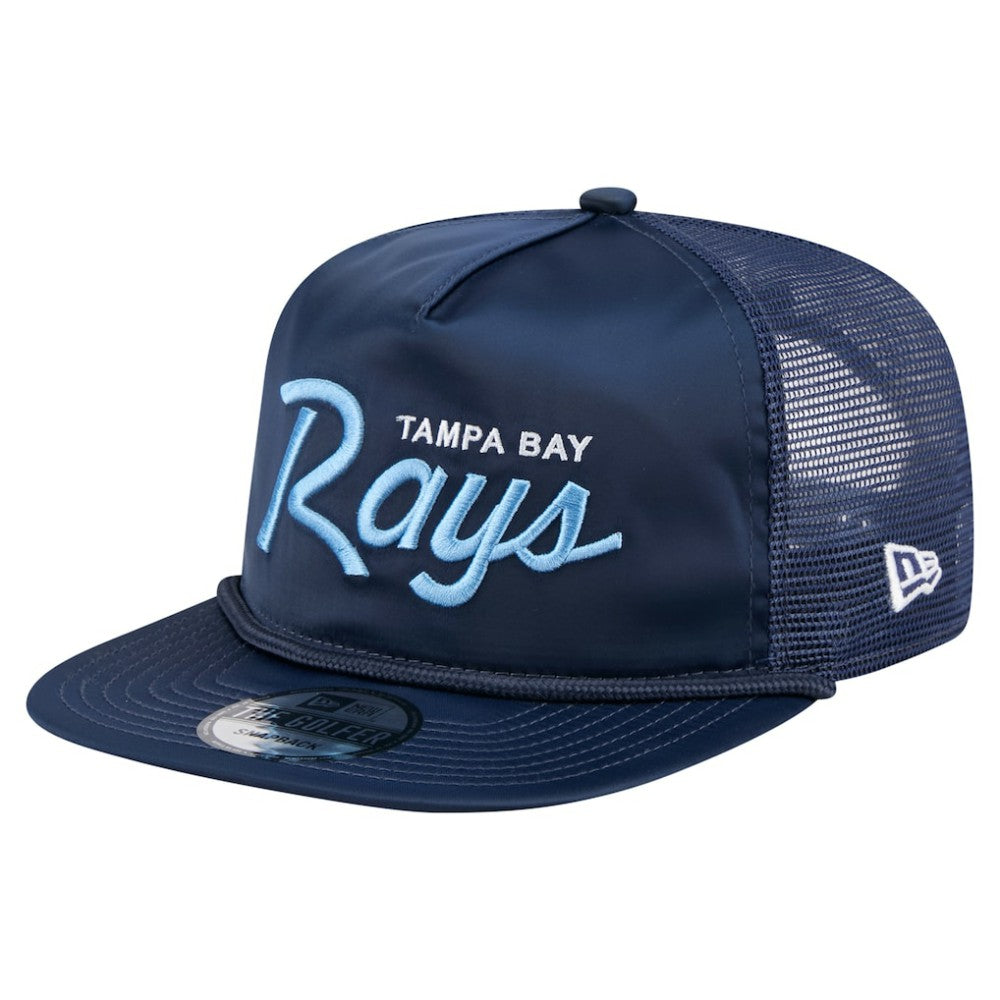 Tampa Bay Rays Retro Satin Script Golfer Adjustable Hat Navy | New Era