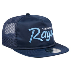 Tampa Bay Rays Retro Satin Script Golfer Adjustable Hat Navy | New Era