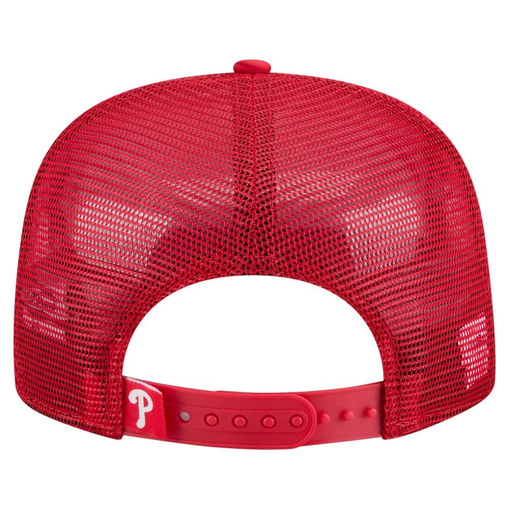 Philadelphia Phillies Retro Satin Script Golfer Adjustable Hat Red | New Era