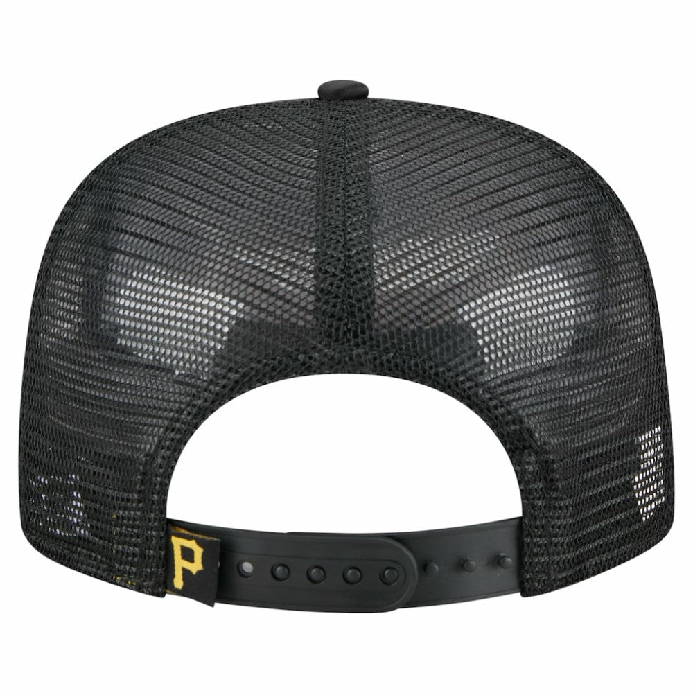 Pittsburgh Pirates Retro Satin Script Golfer Adjustable Hat Black | New Era