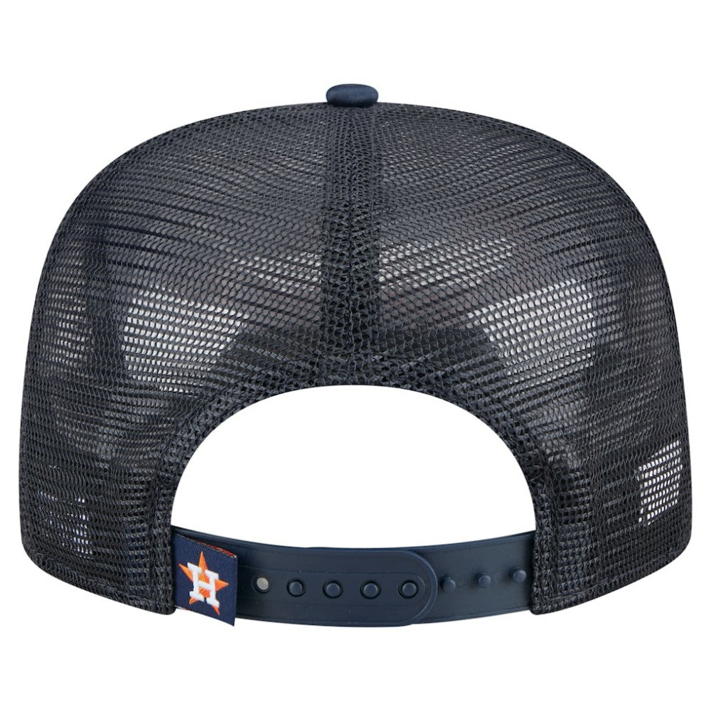 Houston Astros Retro Satin Script Golfer Adjustable Hat Navy | New Era