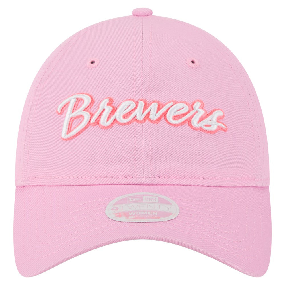 Milwaukee Brewers Women's Mother's Day 9TWENTY Adjustable Hat Pink | New Era