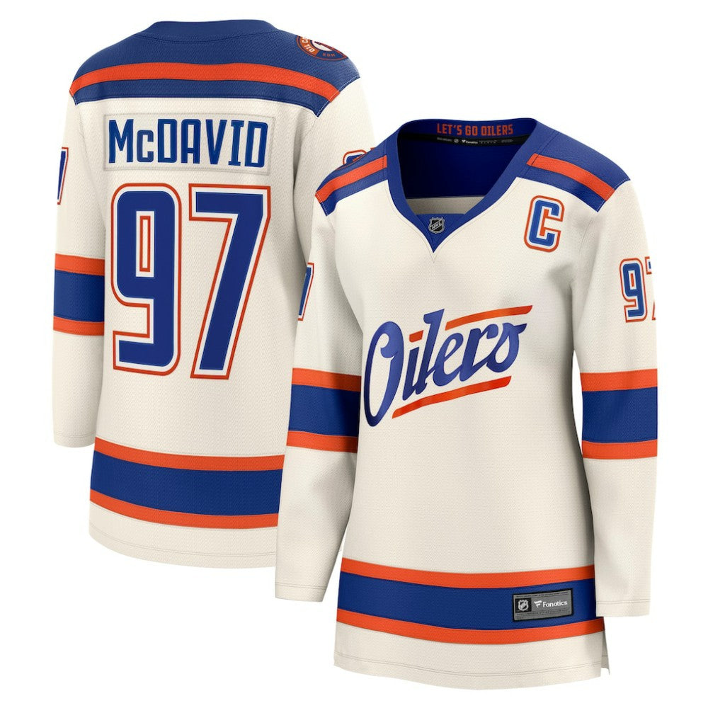 Connor McDavid Edmonton Oilers Fanatics Women's Alternate Breakaway Jersey Light Beige