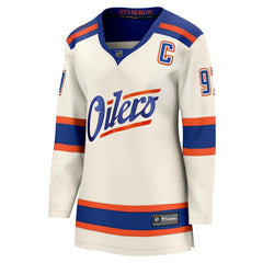 Connor McDavid Edmonton Oilers Fanatics Women's Alternate Breakaway Jersey Light Beige