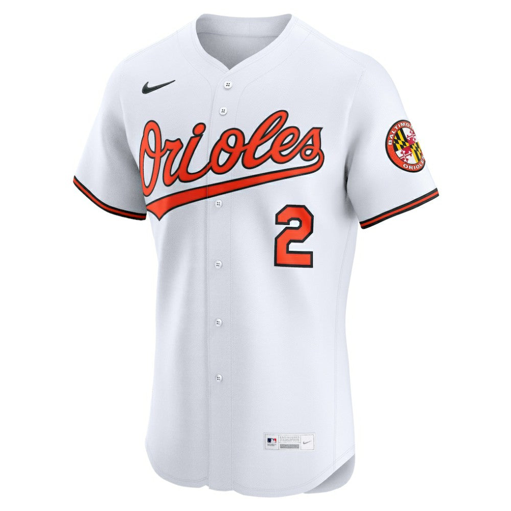 Gunnar Henderson Baltimore Orioles Home Elite Jersey White | Nike