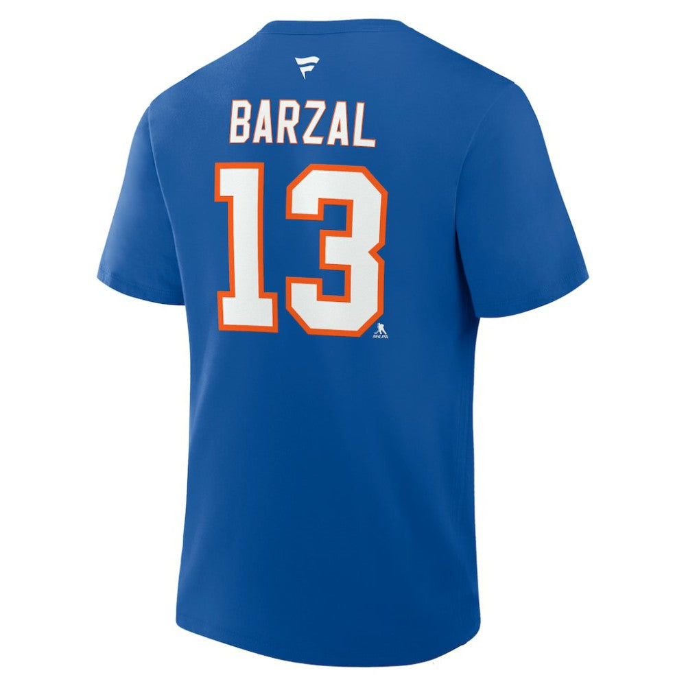 Mathew Barzal New York Islanders Fanatics Authentic Stack Name & Number T-Shirt Royal