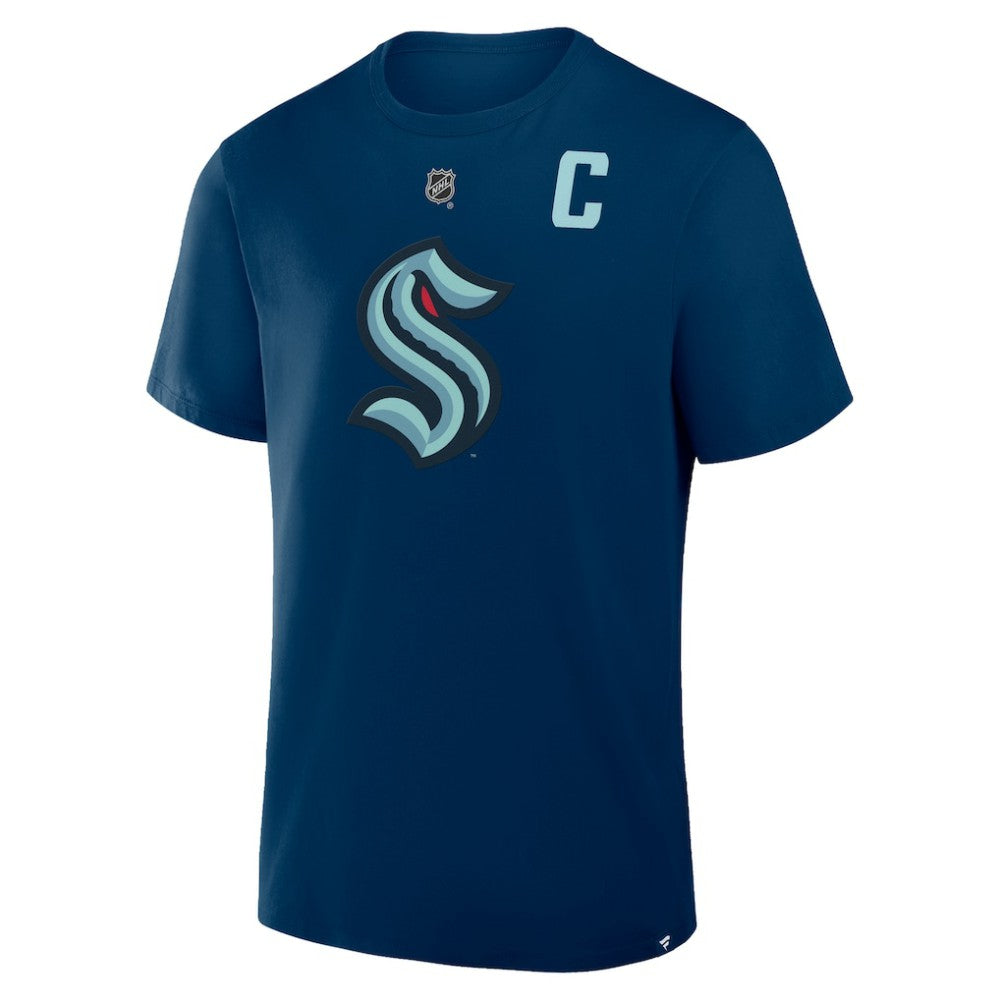 Jordan Eberle Seattle Kraken Fanatics Authentic Stack Name & Number T-Shirt Navy