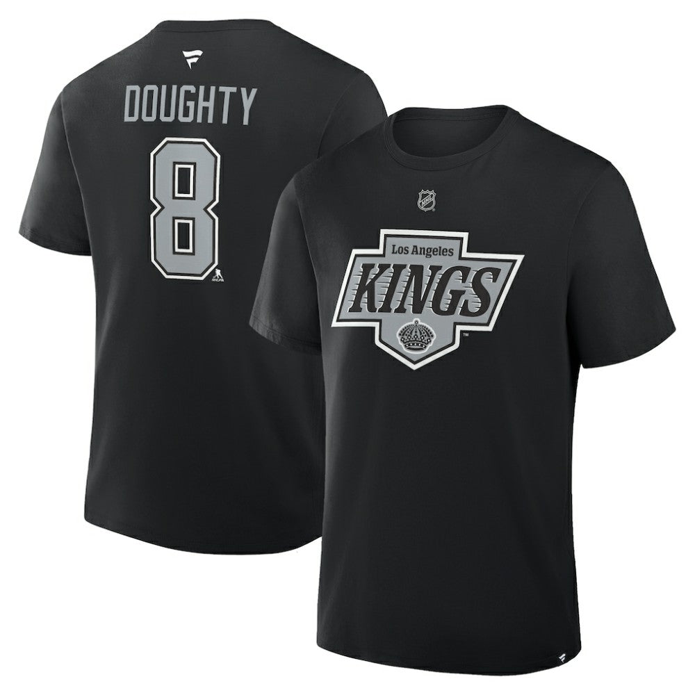 Drew Doughty Los Angeles Kings Fanatics Authentic Stack Name & Number T-Shirt Black