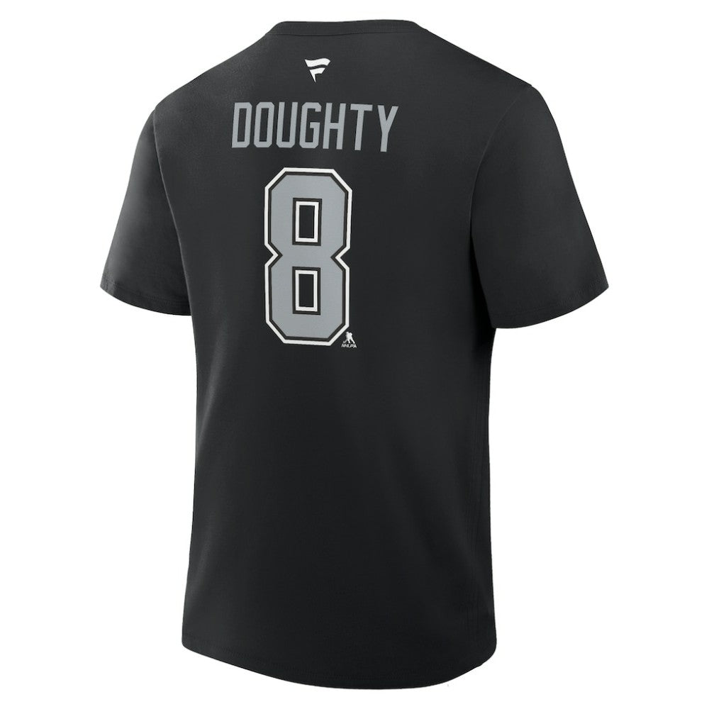 Drew Doughty Los Angeles Kings Fanatics Authentic Stack Name & Number T-Shirt Black