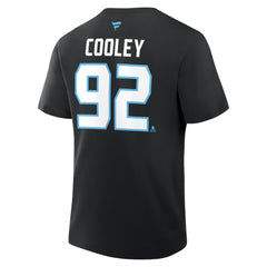 Logan Cooley Utah Mammoth Fanatics Authentic Stack Name & Number T-Shirt Black