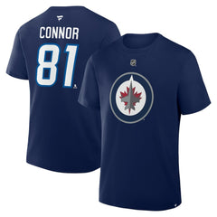 Kyle Connor Winnipeg Jets Fanatics Authentic Stack Name & Number T-Shirt Navy