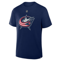 Adam Fantilli Columbus Blue Jackets Fanatics Authentic Stack Name & Number T-Shirt Navy