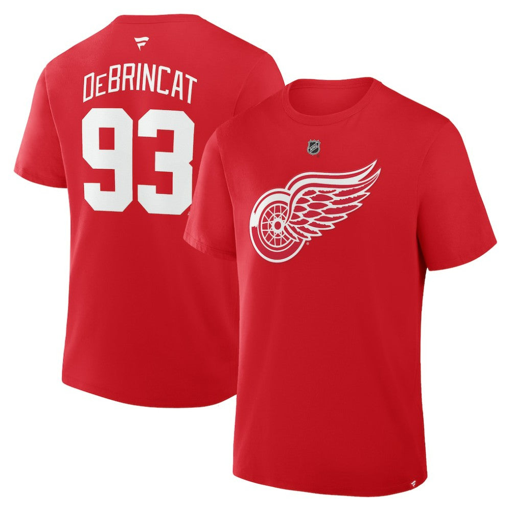 Alex DeBrincat Detroit Red Wings Fanatics Authentic Stack Name & Number T-Shirt Red
