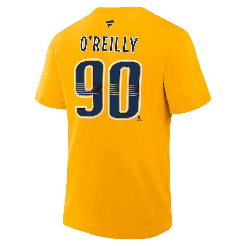 Ryan O'Reilly Nashville Predators Fanatics Authentic Stack Name & Number T-Shirt Gold