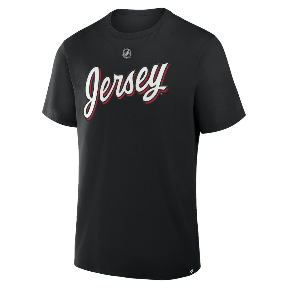 Jacob Markstrom New Jersey Devils Fanatics Authentic Stack Name & Number T-Shirt Black