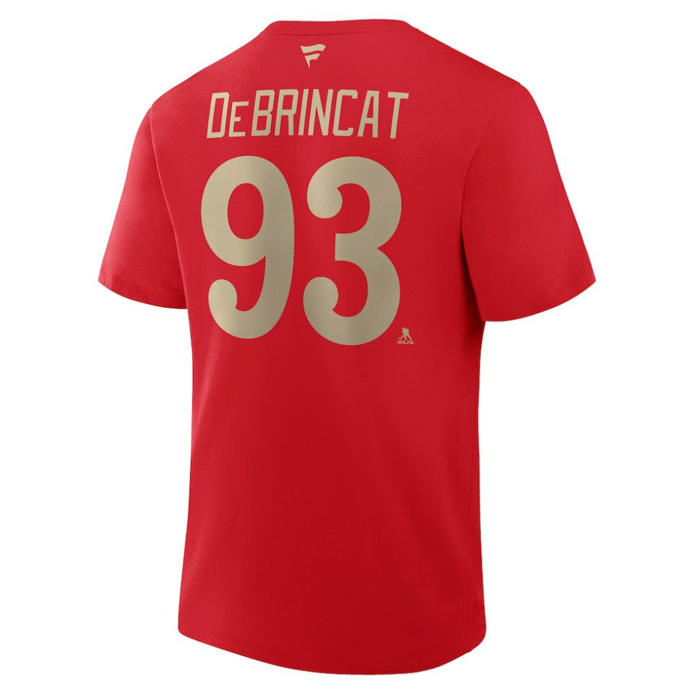 Alex DeBrincat Detroit Red Wings Fanatics Authentic Stack Name & Number T-Shirt Red
