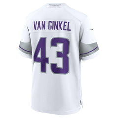 Andrew Van Ginkel Minnesota Vikings Alternate Game Jersey - White