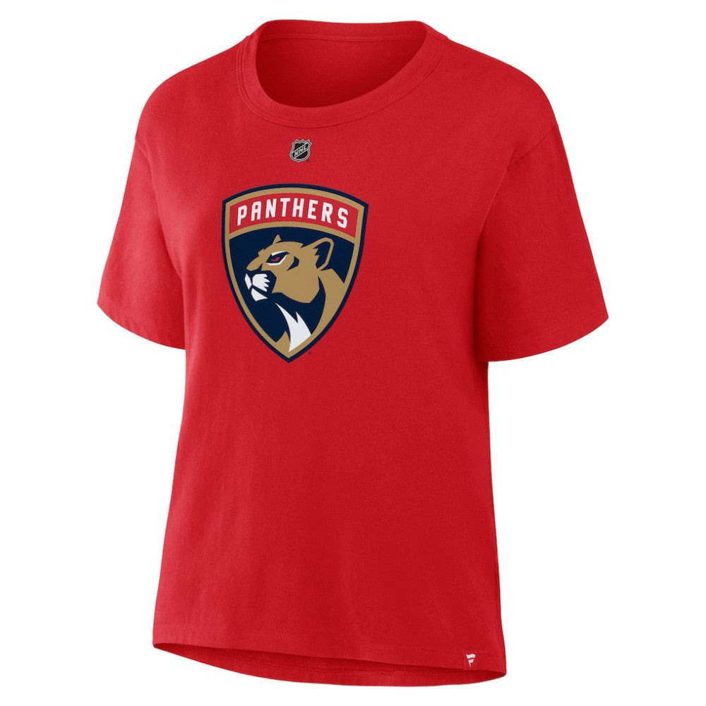 Matthew Tkachuk Florida Panthers Fanatics Women's Authentic Stack Name & Number T-Shirt Red