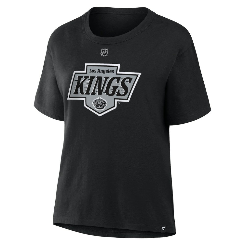 Drew Doughty Los Angeles Kings Fanatics Women's Authentic Stack Name & Number T-Shirt Black