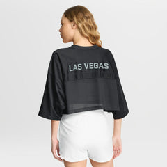 Las Vegas Raiders Women's Primetime Cropped Mesh Dri-FIT Fashion Jersey - Black