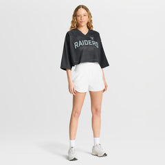 Las Vegas Raiders Women's Primetime Cropped Mesh Dri-FIT Fashion Jersey - Black
