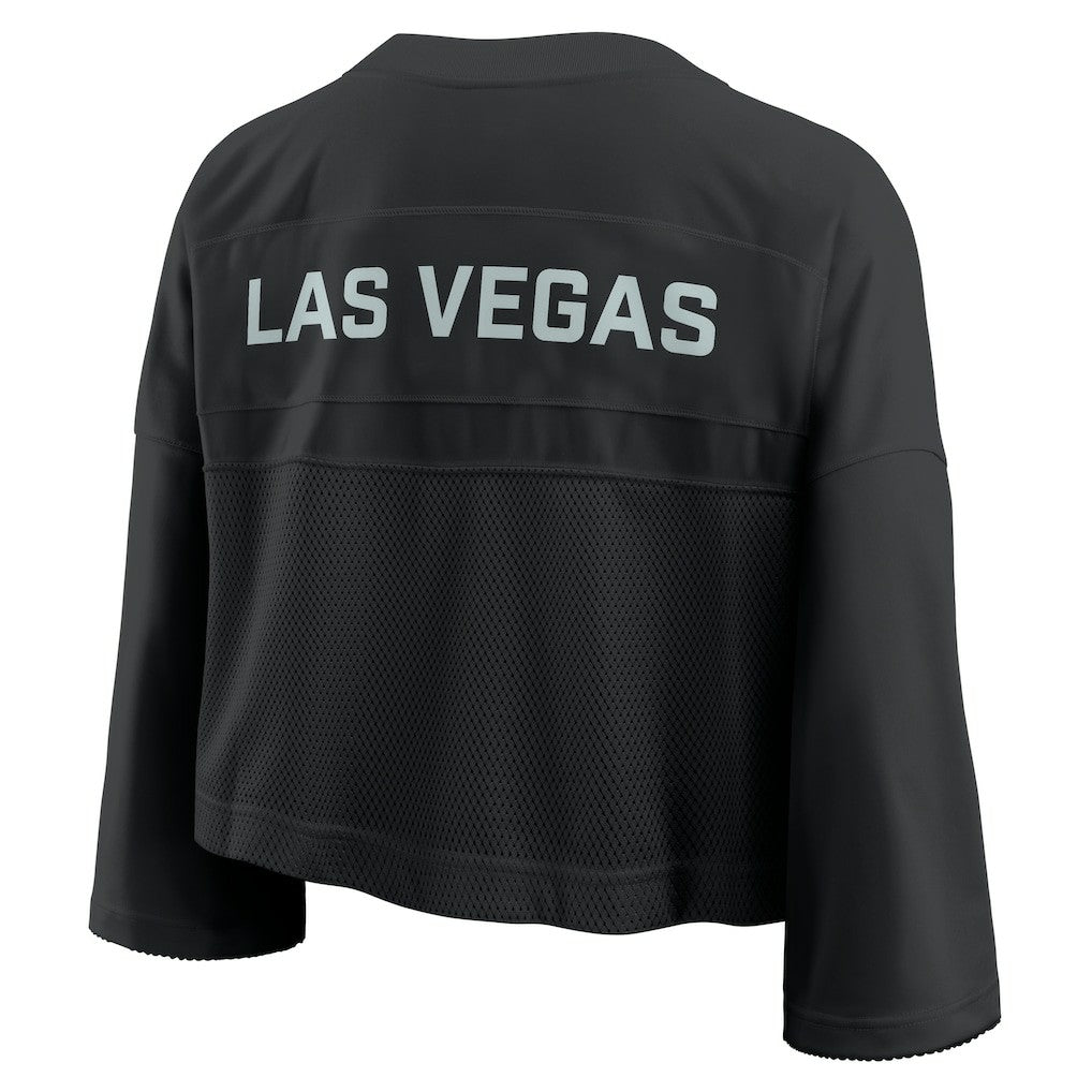 Las Vegas Raiders Women's Primetime Cropped Mesh Dri-FIT Fashion Jersey - Black