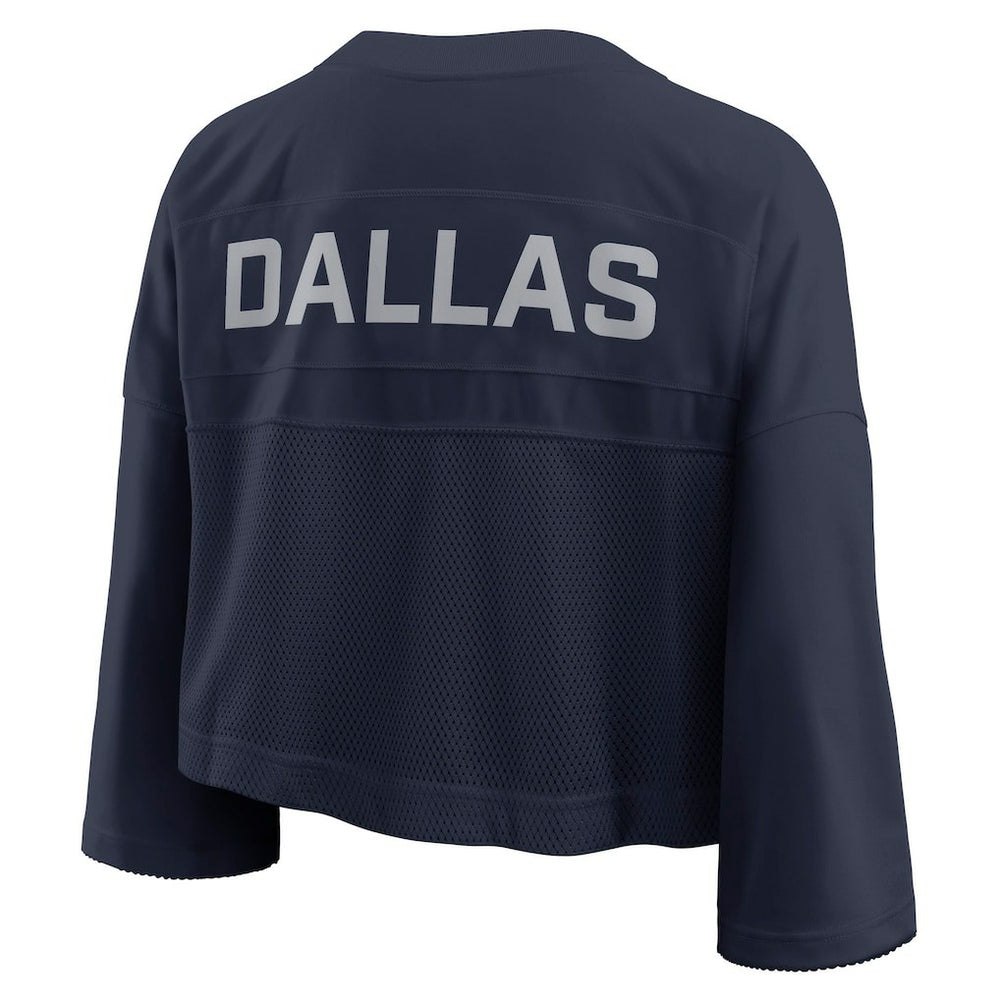 Dallas Cowboys Women's Primetime Cropped Mesh Dri-FIT Fashion Jersey - Navy