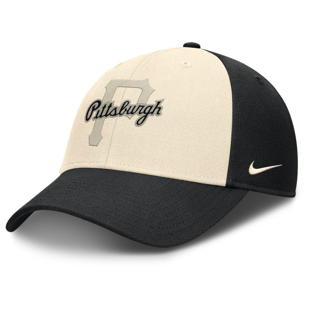 Pittsburgh Pirates Statement Club Performance Adjustable Hat Black/Natural | Nike
