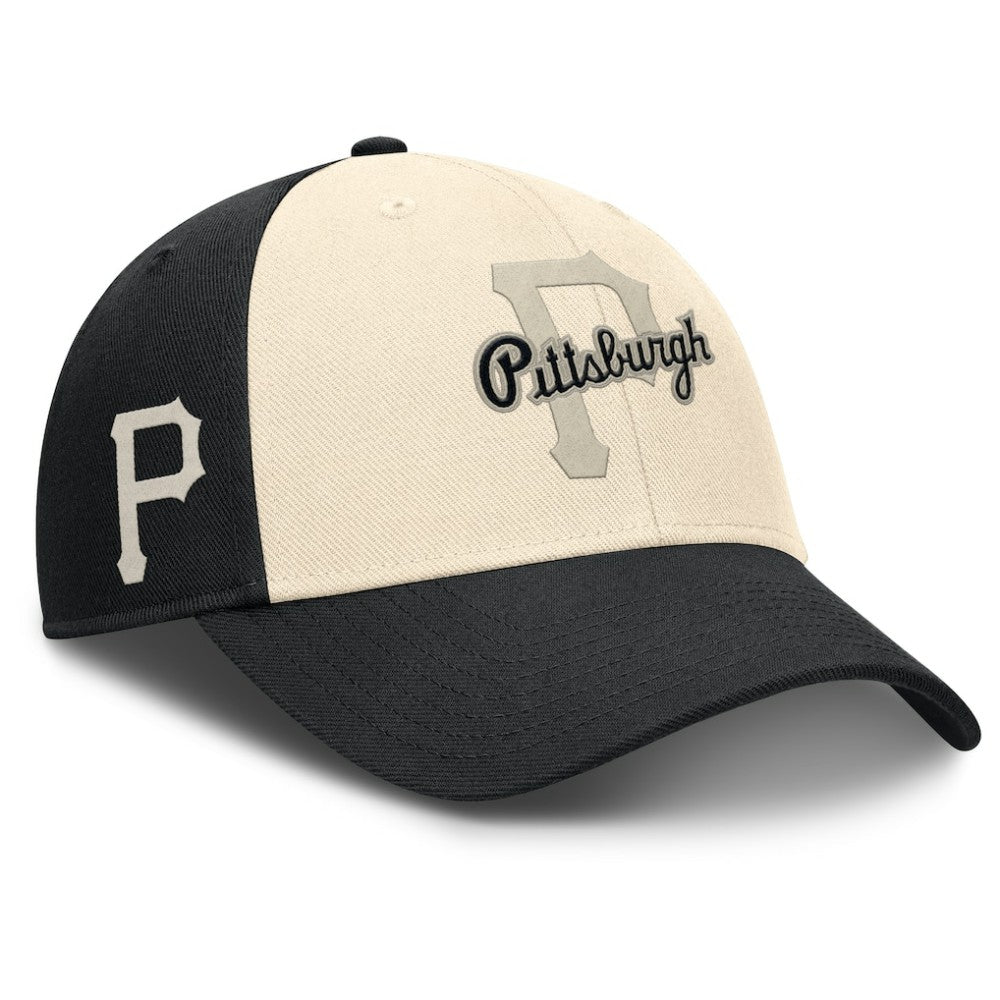 Pittsburgh Pirates Statement Club Performance Adjustable Hat Black/Natural | Nike