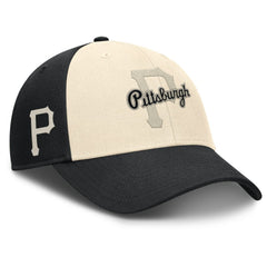 Pittsburgh Pirates Statement Club Performance Adjustable Hat Black/Natural | Nike