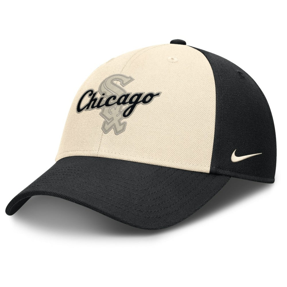 Chicago White Sox Statement Club Performance Adjustable Hat Black/Natural | Nike