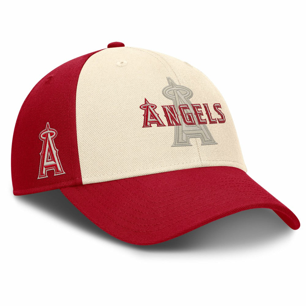 Los Angeles Angels Statement Club Performance Adjustable Hat Red/Natural | Nike