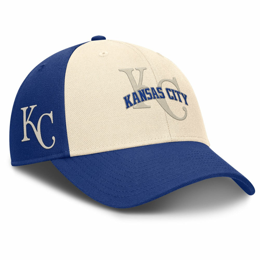 Kansas City Royals Statement Club Performance Adjustable Hat Royal/Natural | Nike
