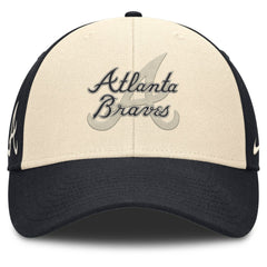 Atlanta Braves Statement Club Performance Adjustable Hat Navy/Natural | Nike