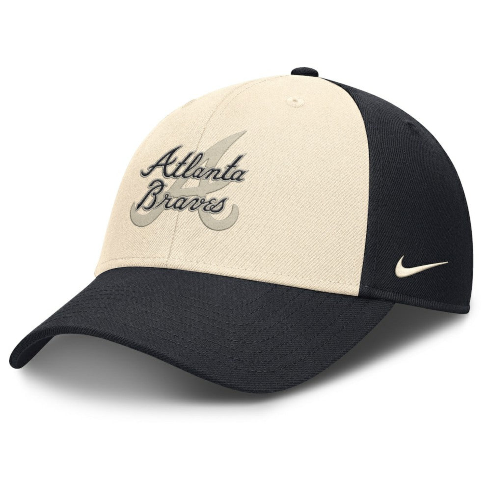 Atlanta Braves Statement Club Performance Adjustable Hat Navy/Natural | Nike