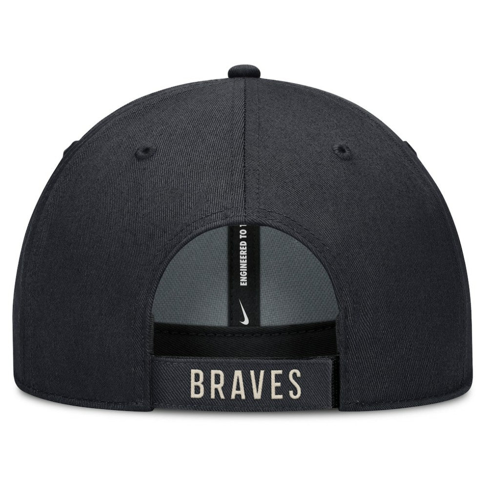 Atlanta Braves Statement Club Performance Adjustable Hat Navy/Natural | Nike