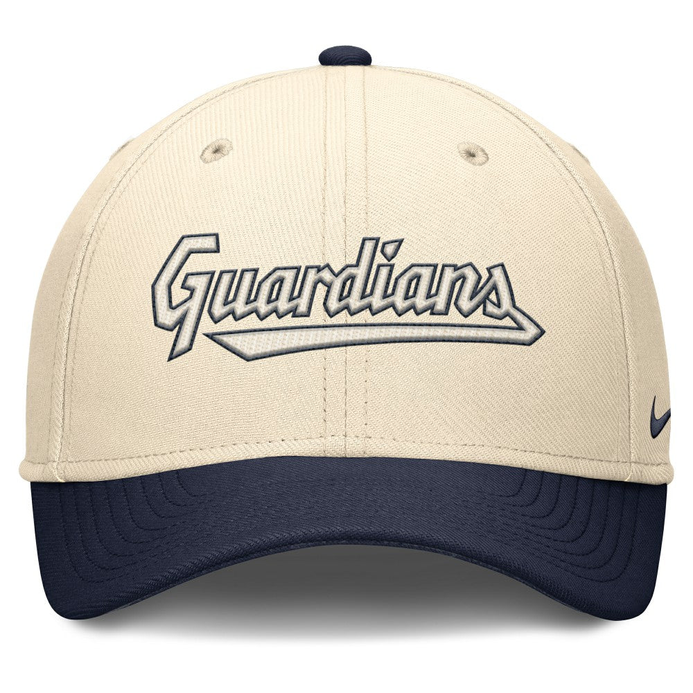 Cleveland Guardians Statement Rise Performance Flex Hat Natural/Navy | Nike