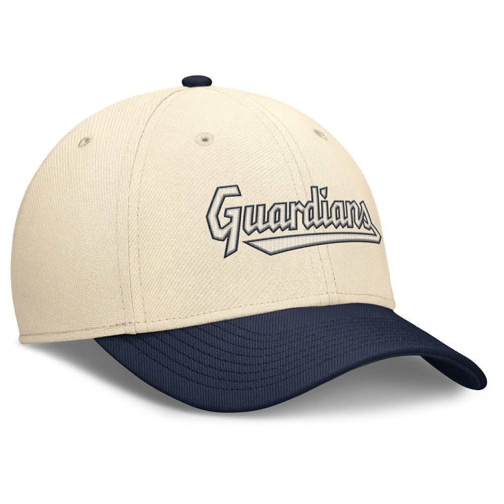 Cleveland Guardians Statement Rise Performance Flex Hat Natural/Navy | Nike