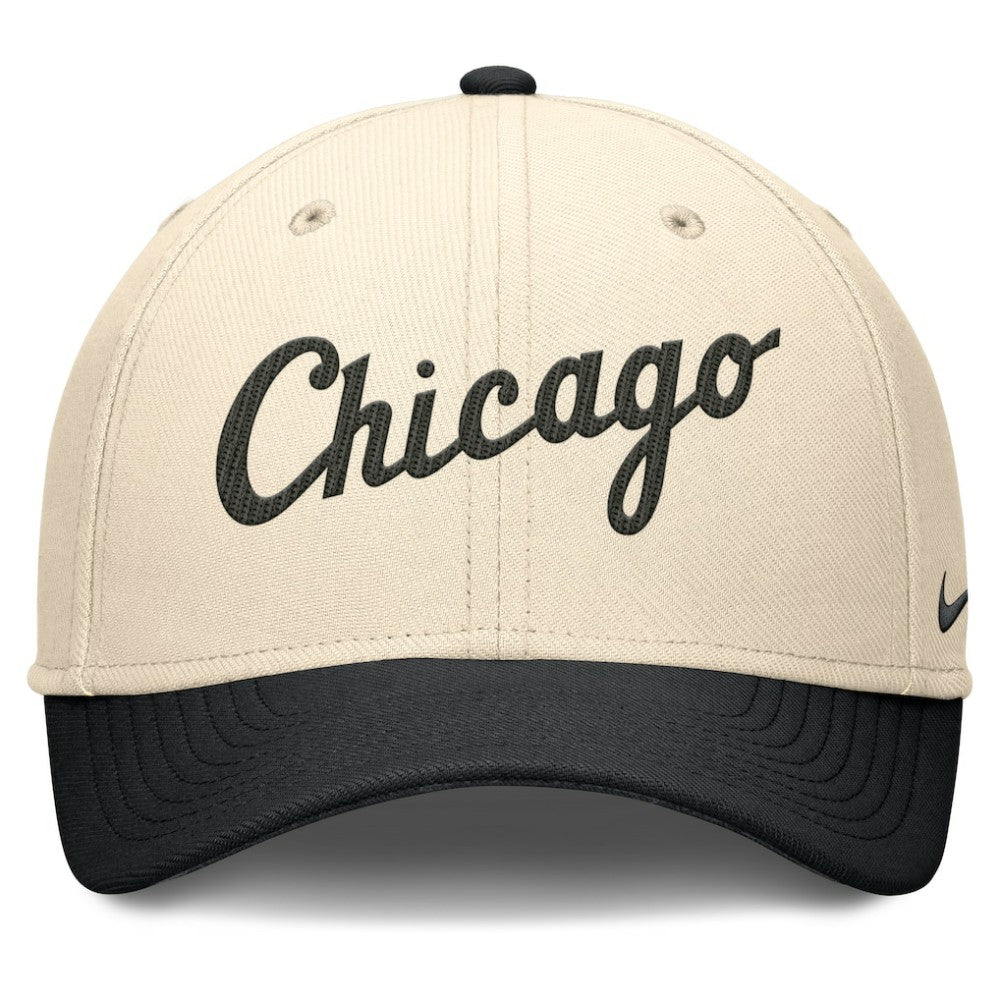 Chicago White Sox Statement Rise Performance Flex Hat Natural/Black | Nike