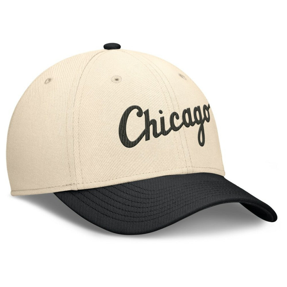 Chicago White Sox Statement Rise Performance Flex Hat Natural/Black | Nike