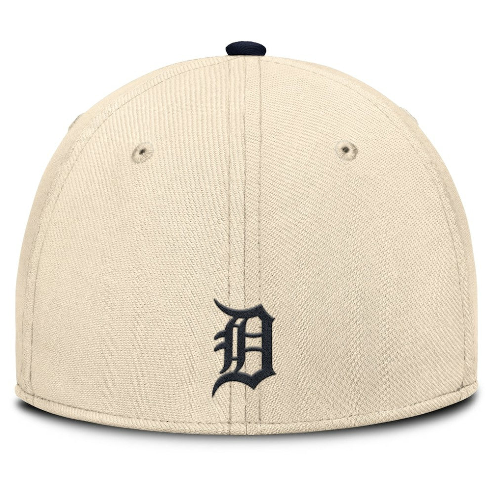 Detroit Tigers Statement Rise Performance Flex Hat Natural/Navy | Nike