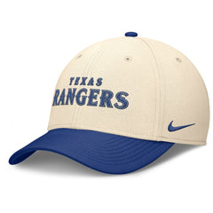 Texas Rangers Statement Rise Performance Flex Hat Natural/Royal | Nike