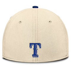 Texas Rangers Statement Rise Performance Flex Hat Natural/Royal | Nike