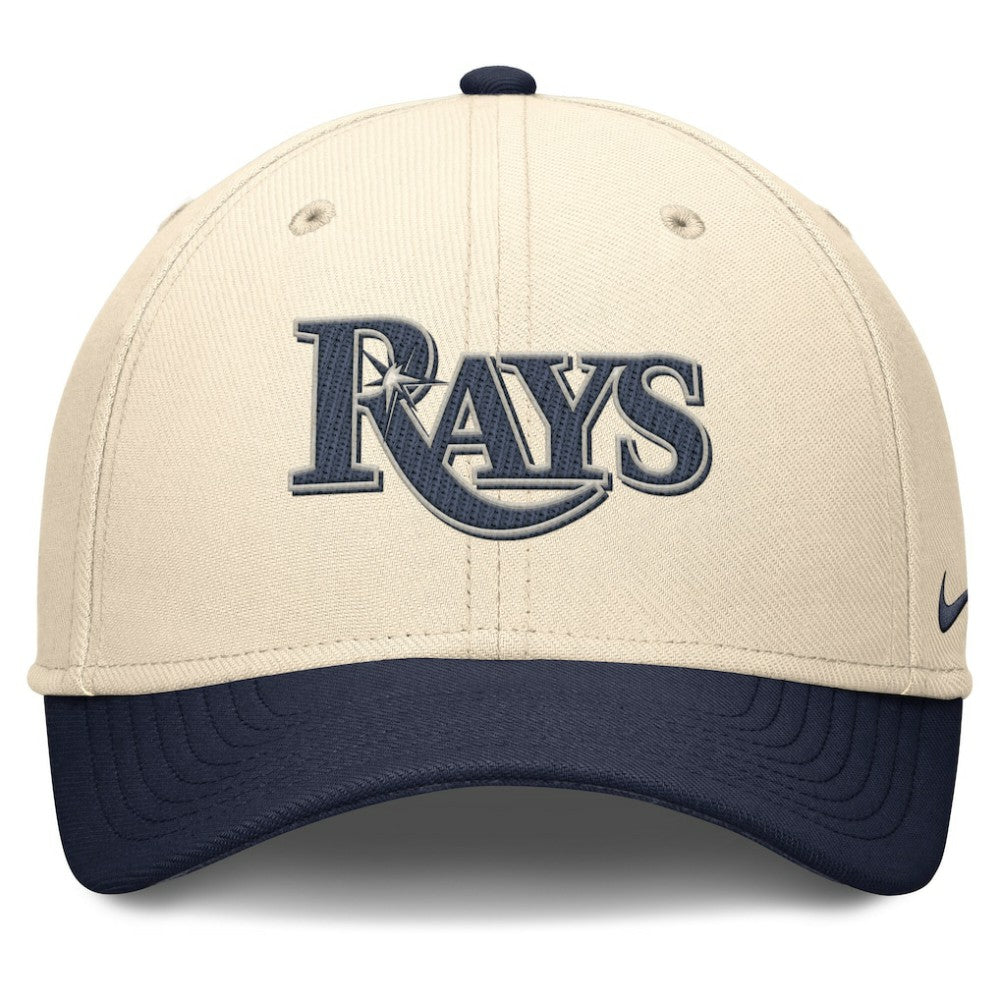 Tampa Bay Rays Statement Rise Performance Flex Hat Natural/Navy | Nike
