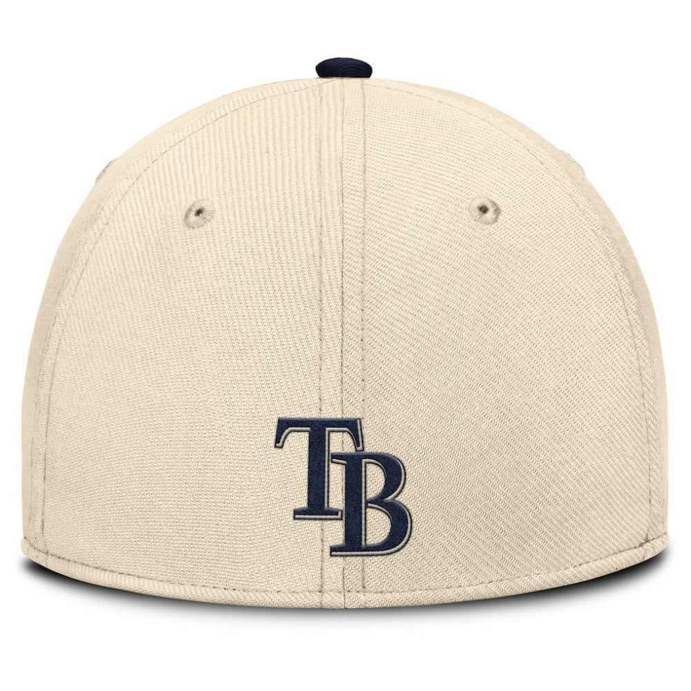Tampa Bay Rays Statement Rise Performance Flex Hat Natural/Navy | Nike