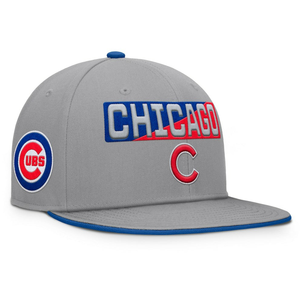 Chicago Cubs Punchout Snapback Hat Gray