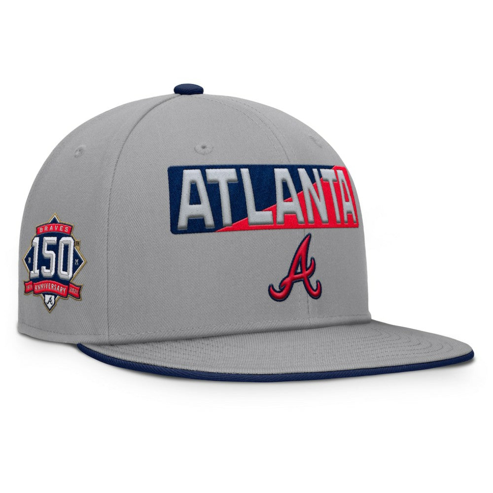 Atlanta Braves Punchout Snapback Hat Gray