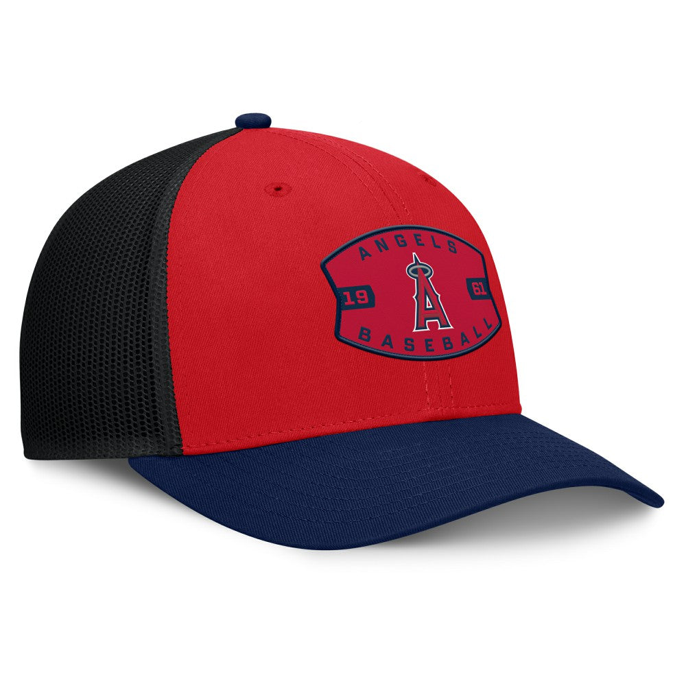 Los Angeles Angels Cutoff Adjustable Trucker Hat Red/Navy